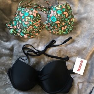 Two brand new Aerie bathing suit tops
